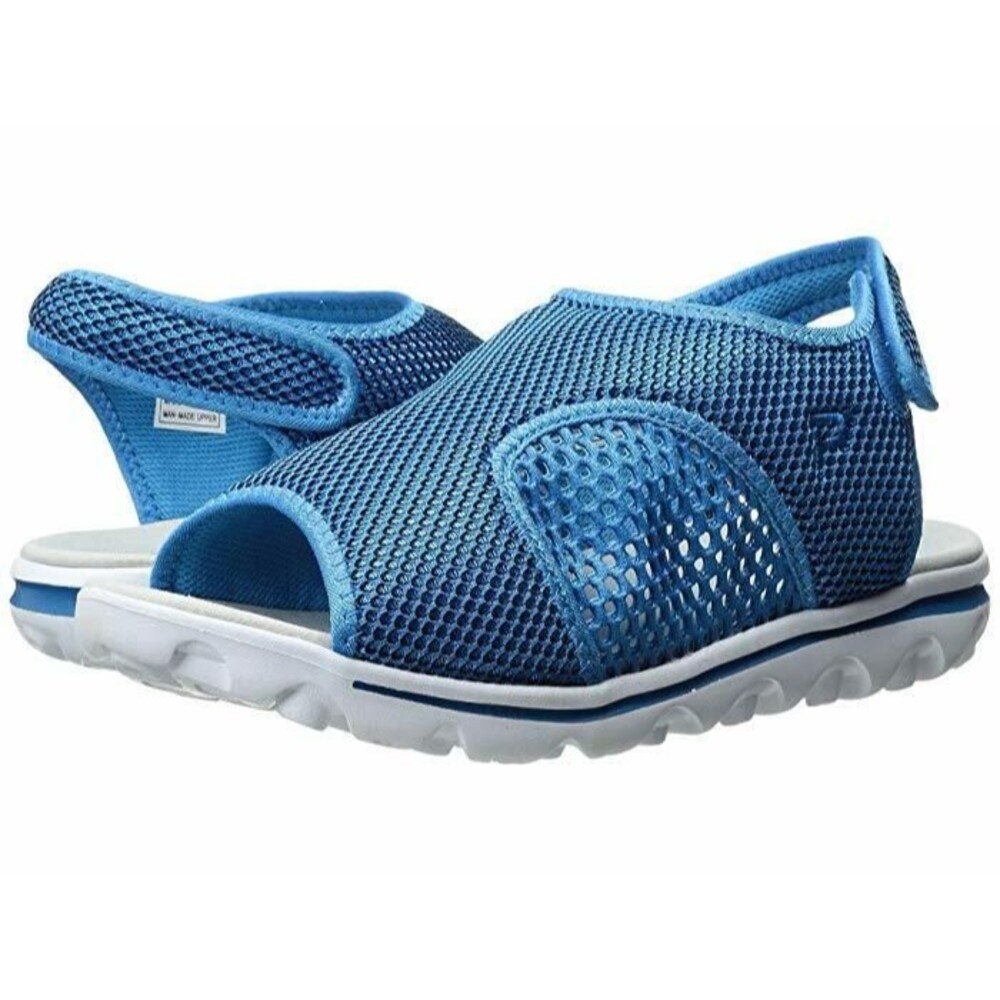 Propet TravelActiv Sport Sandal Teal Blue Mesh Open Toe Slingback Womens 7 M(B)